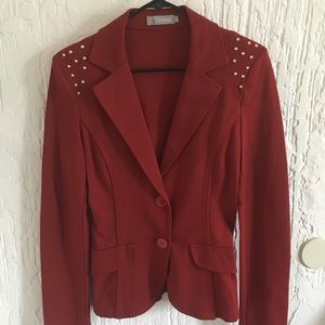 Love Red Studded Blazer Size Medium Large